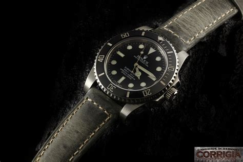 rolex submariner mit lederarmband